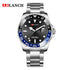 New Fashion ARLANCH Mens Quartz Watches Stainless Steel Watch Waterproof Luminous Watch Relogio Masculino