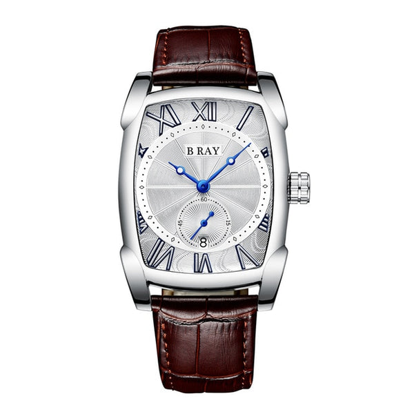 B RAY 9011 Watches Men Luxury Brand Quartz Mens Wist watches Military Leather Strap Casual Square Watch Waterproof Reloj de homb