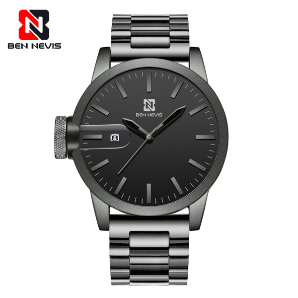 BenNevis Quartz Casual Military Sport Leather mens watches Men  luxury watch Wristwatch  gifts for husband Calendar Watches A5