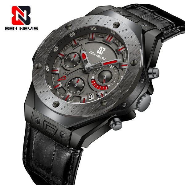 Ben Nevis New Watches Top Brand Luxury Men Sport  Military Wristwatch Leather Quartz Watch Waterproof clock Relogio Masculino A5