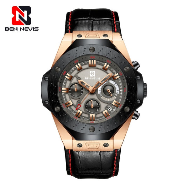 Ben Nevis New Watches Top Brand Luxury Men Sport  Military Wristwatch Leather Quartz Watch Waterproof clock Relogio Masculino A5