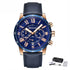 2019 Top Luxury Brand BENYAR Fashion Blue Watches Men Quartz Watch Male Chronograph Leather WristWatch Relogio Masculino